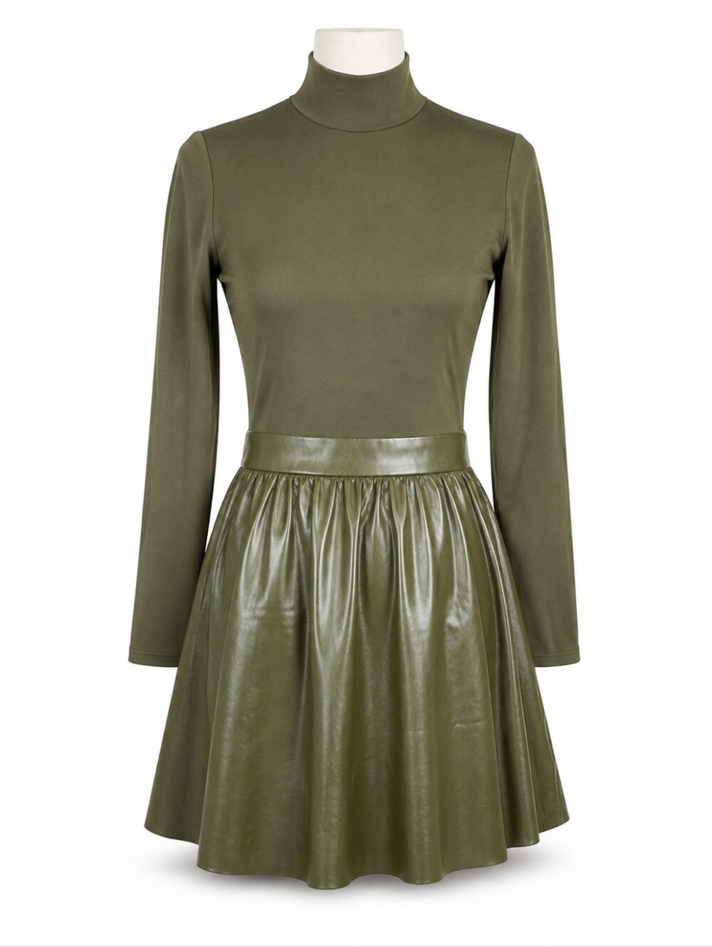 Alice + Olivia Chara Vegan Leather Mini Dress Size 8